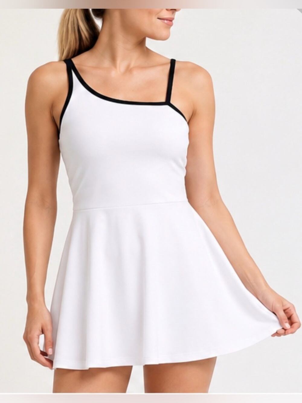 Tennis Dress Built In Shorts White Athletic Pickleball Golf Medium